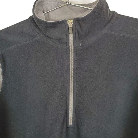 Cabelas Fleece 1/4 Zip Mock Neck Pullover Sweater Warm Mens XL Zip Pockets Gray - Picture 4 of 7